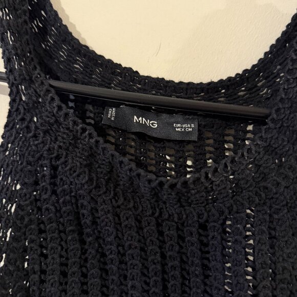 mango black mesh halter neck top - Picture 3 of 5
